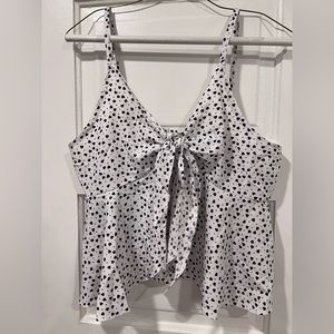 Tie-Front, Flowy, Cropped tank top